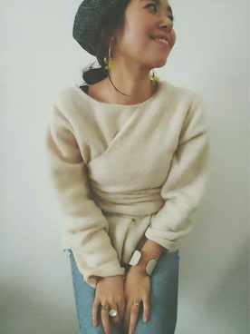 「RIVEDROITE」｜「アイテム（ハンチング/ベレー帽）」を使った、mai  mabuchiさん（レディース・158cm）の秋コーディネート