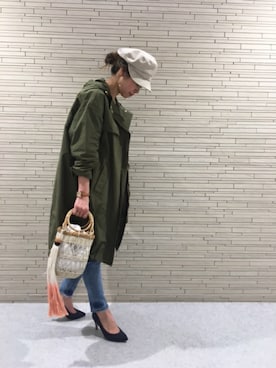 「RIVEDROITE」｜「アイテム（帽子）」を使った、mai  mabuchiさん（レディース・158cm）の冬コーディネート