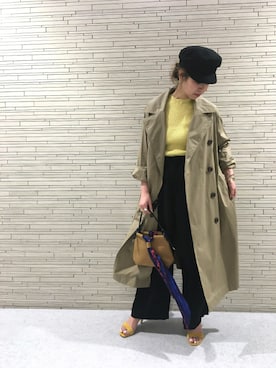「RIVEDROITE」｜「アイテム（その他アウター）」を使った、mai  mabuchiさん（レディース・158cm）の春コーディネート