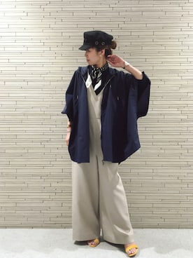 「RIVEDROITE」｜「アイテム（サロペット/オーバーオール）」を使った、mai  mabuchiさん（レディース・158cm）の春コーディネート