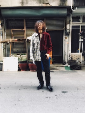 「Lee（リー）のアイテム（その他アウター）」を使った、Pato Vetoriniさん（メンズ・170cm）の冬コーディネート