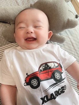 「10mois（ディモワ）のアイテム」を使った、koh_hさん（キッズ・50cm）の春コーディネート