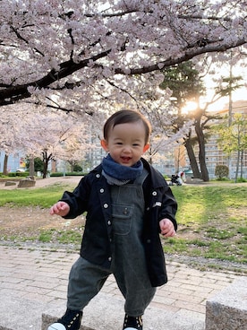 「公園コーデ」｜「アイテム（ブルゾン）」を使った、koh_hさん（キッズ・80cm）の夏コーディネート