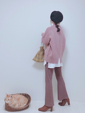 「reca（レカ）のアイテム（ショルダーバッグ）」を使った、minmin08_さん（レディース・160cm）の秋コーディネート