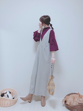 「reca（レカ）のアイテム（ショルダーバッグ）」を使った、minmin08_さん（レディース・160cm）の秋コーディネート