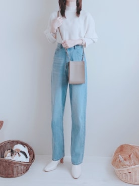 「ドルマンスリーブ」｜「アイテム（その他）」を使った、minmin08_さん（レディース・160cm）の冬コーディネート