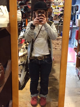 「PENFIELD USA（ペンフィールドユーエスエー）のアイテム（パーカー）」を使った、春空さん（レディース・152cm）の秋コーディネート