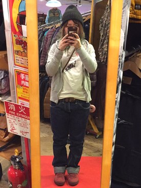 「KIN（キン）のアイテム」を使った、春空さん（レディース・152cm）の冬コーディネート