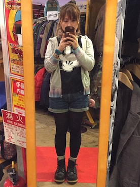 「JAM HOME MADE（ジャムホームメイド）のアイテム（Tシャツ/カットソー）」を使った、春空さん（レディース・152cm）の春コーディネート