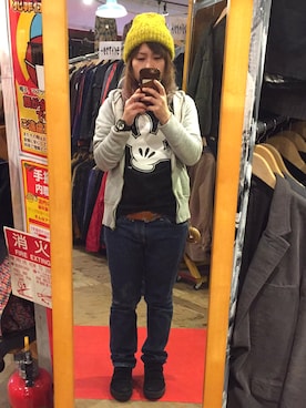 「KIN（キン）のアイテム」を使った、春空さん（レディース・152cm）の春コーディネート