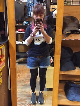 「JAM HOME MADE（ジャムホームメイド）のアイテム（Tシャツ/カットソー）」を使った、春空さん（レディース・152cm）の夏コーディネート