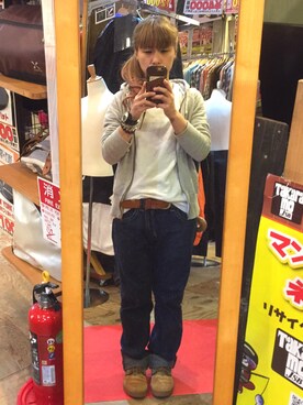 「KIN（キン）のアイテム」を使った、春空さん（レディース・152cm）の秋コーディネート