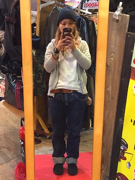 「KIN（キン）のアイテム」を使った、春空さん（レディース・152cm）の秋コーディネート