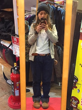 「PENFIELD USA（ペンフィールドユーエスエー）のアイテム（パーカー）」を使った、春空さん（レディース・152cm）の秋コーディネート