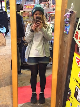 「PENFIELD USA（ペンフィールドユーエスエー）のアイテム（パーカー）」を使った、春空さん（レディース・152cm）の冬コーディネート