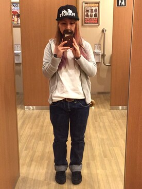 「KIN（キン）のアイテム」を使った、春空さん（レディース・152cm）の春コーディネート