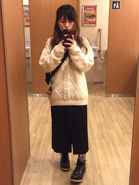 「JANTZEN（ジャンセン）のアイテム」を使った、春空さん（レディース・152cm）の冬コーディネート