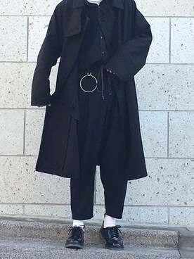 「CLANE（クラネ）のアイテム（トレンチコート）」を使った、せかいさん（メンズ・178cm）の秋コーディネート
