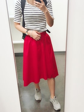 「RETRO GIRL（レトロガール）のアイテム（ニット/セーター、その他）」を使った、megumiさん（レディース・165cm）の夏コーディネート