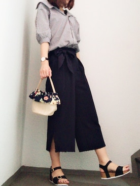「WILLSELECTION（ウィルセレクション）のアイテム（パンツ）」を使った、megumiさん（レディース・165cm）の夏コーディネート