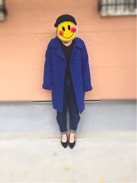 「地球文化屋（チキュウブンカヤ）のアイテム」を使った、rinさん（レディース・155cm）の冬コーディネート