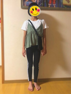 「キャミソール」｜rinさん（キッズ・140cm）の秋コーディネート