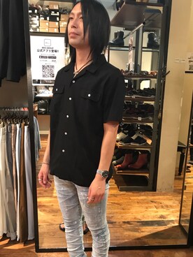 「HVC（エイチブイシー）のアイテム（トップス）」を使った、GGD町田店さん（メンズ・172cm）の夏コーディネート