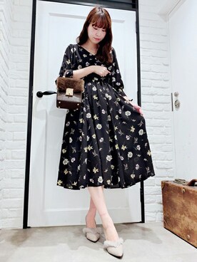 Noela ノエラ の カラフルフラワーロングワンピ ワンピース Wear