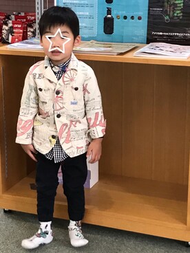 「発表会」｜「アイテム（ジャケット/アウター）」を使った、namiiiさん（キッズ・100cm）の冬コーディネート