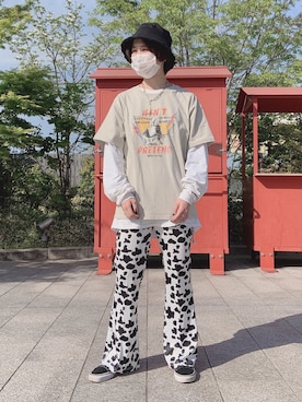 「made in standard （メイドインスタンダード）のアイテム」を使った、いくら【相互】さん（レディース・164cm）の春コーディネート