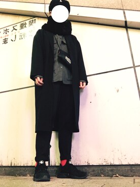 「グレンチェック」｜「アイテム（ハンチング/ベレー帽）」を使った、てんてんさん（メンズ・172cm）の冬コーディネート