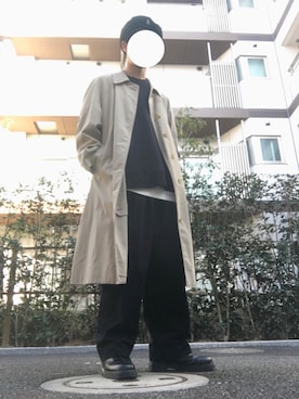 「CABANE de ZUCCa（カバンドズッカ）のアイテム（スウェット）」を使った、てんてんさん（メンズ・172cm）の冬コーディネート