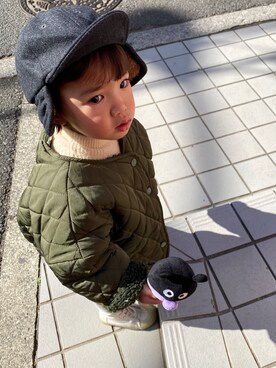 「BASE（ベース）のアイテム」を使った、みはるとママさん（キッズ・80cm）の春コーディネート