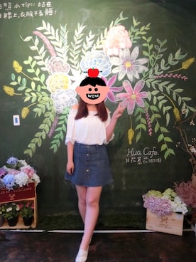 「TOMS（トムス）のアイテム（シューズ）」を使った、笑笑妞🌸さん（レディース・159cm）の春コーディネート