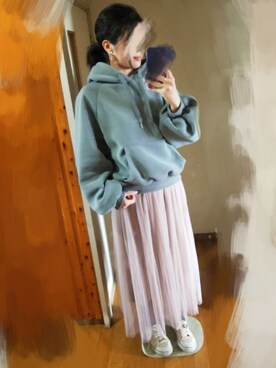 「しまむら（シマムラ）のアイテム（スカート、その他）」を使った、memekirokuさん（レディース・170cm）の秋コーディネート