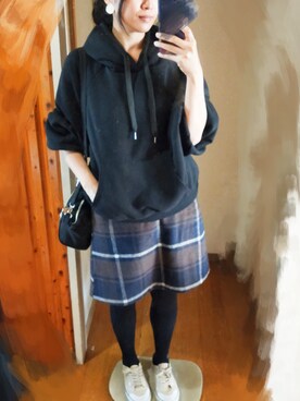 「しまむら（シマムラ）のアイテム（スカート、その他）」を使った、memekirokuさん（レディース・170cm）の冬コーディネート