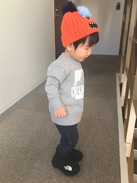 「next（next）のアイテム（帽子）」を使った、catJr.さん（キッズ・90cm）の冬コーディネート