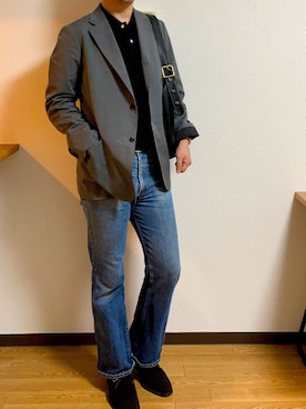 「ANATOMICA（アナトミカ）のアイテム（テーラードジャケット）」を使った、VA9Nさん（メンズ・173cm）の夏コーディネート