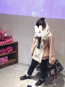 「POU DOU DOU（プードゥドゥ）のアイテム（ブルゾン）」を使った、Emmyさん（レディース・158cm）の冬コーディネート