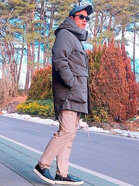 「やっぱりストリートが好き」｜「アイテム（スリッポン）」を使った、MASAHIDEさん（メンズ・180cm）の冬コーディネート