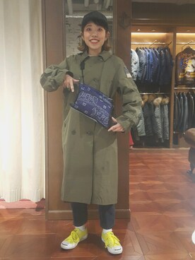 「AVIREX（アヴィレックス）のアイテム（トレンチコート）」を使った、imaiさん（レディース・157cm）の春コーディネート