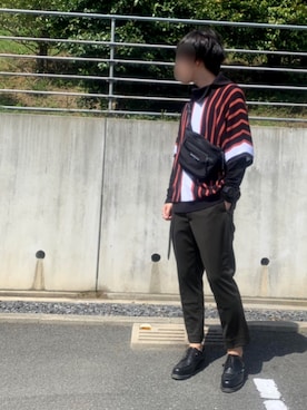 「CLANE（クラネ）のアイテム（スラックス）」を使った、ゆきちゃソさん（メンズ・162cm）の春コーディネート