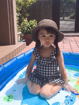 「GLOBAL WORK（グローバルワーク）のアイテム（水着/着物・浴衣）」を使った、emさん（キッズ・90cm）の夏コーディネート