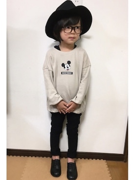「アイテム（スウェット）」を使った、hinataさん（キッズ・110cm）の秋コーディネート