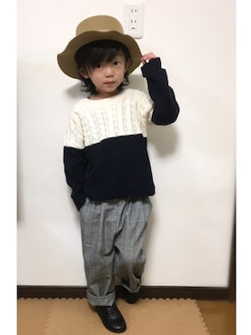「アイテム（パンプス）」を使った、hinataさん（キッズ・110cm）の冬コーディネート