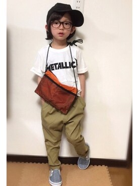「Lattice（Lattice）のアイテム」を使った、hinataさん（キッズ・110cm）の春コーディネート