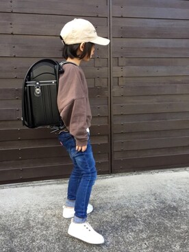 「ランドセル」｜「アイテム（その他）」を使った、hinataさん（キッズ・110cm）の秋コーディネート