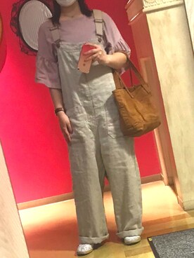「Daniel Wellington」｜「アイテム（サロペット/オーバーオール）」を使った、Natsuさん（レディース・155cm）の夏コーディネート