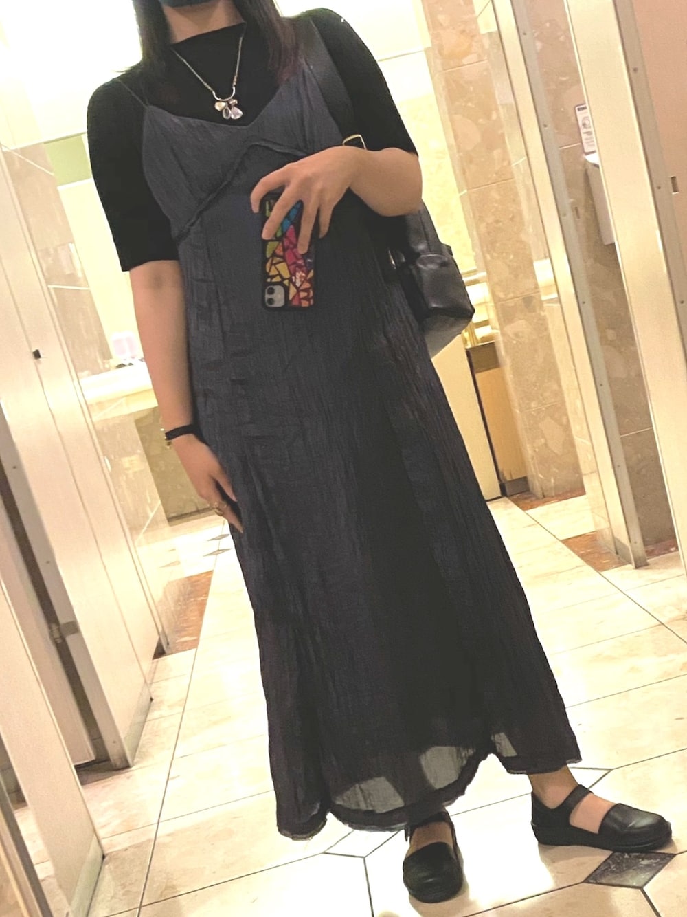 「休日スタイル、秋コーデ、旅行、オトナ女子、低身長、COCO DEAL、rope mademoiselle、Daniel Wellington、Tory Burch、NAOT」｜「TORY BURCHのアイテム（バックパック/リュック、ブラック系）」を使った、Natsuさん（レディース・155cm）の秋コーディネートの1枚目の写真