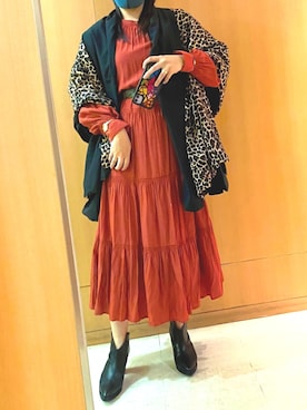 「TORY BURCH（トリーバーチ）のアイテム（腕時計）」を使った、Natsuさん（レディース・155cm）の秋コーディネート
